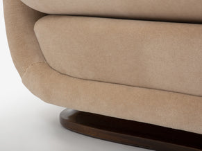 Canapé noyer et velours de mohair par Isa Bergamo 1940s