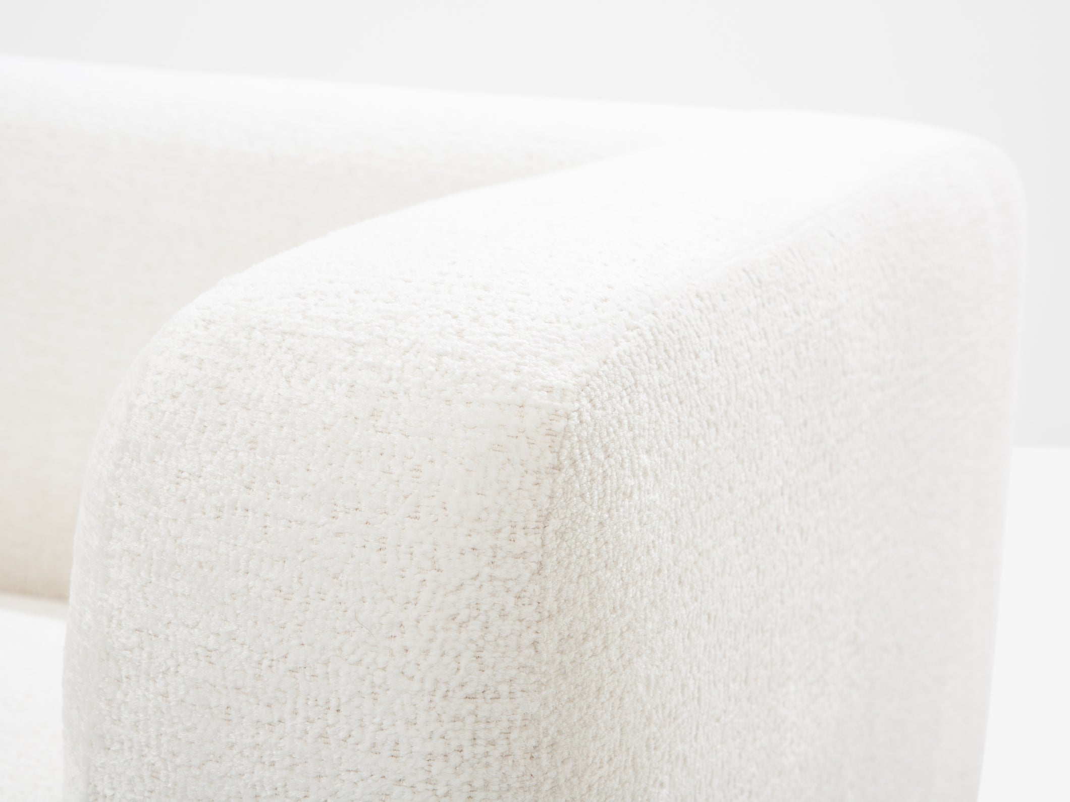 Italian brutalist sofa solid walnut and white chenille velvet 1960s