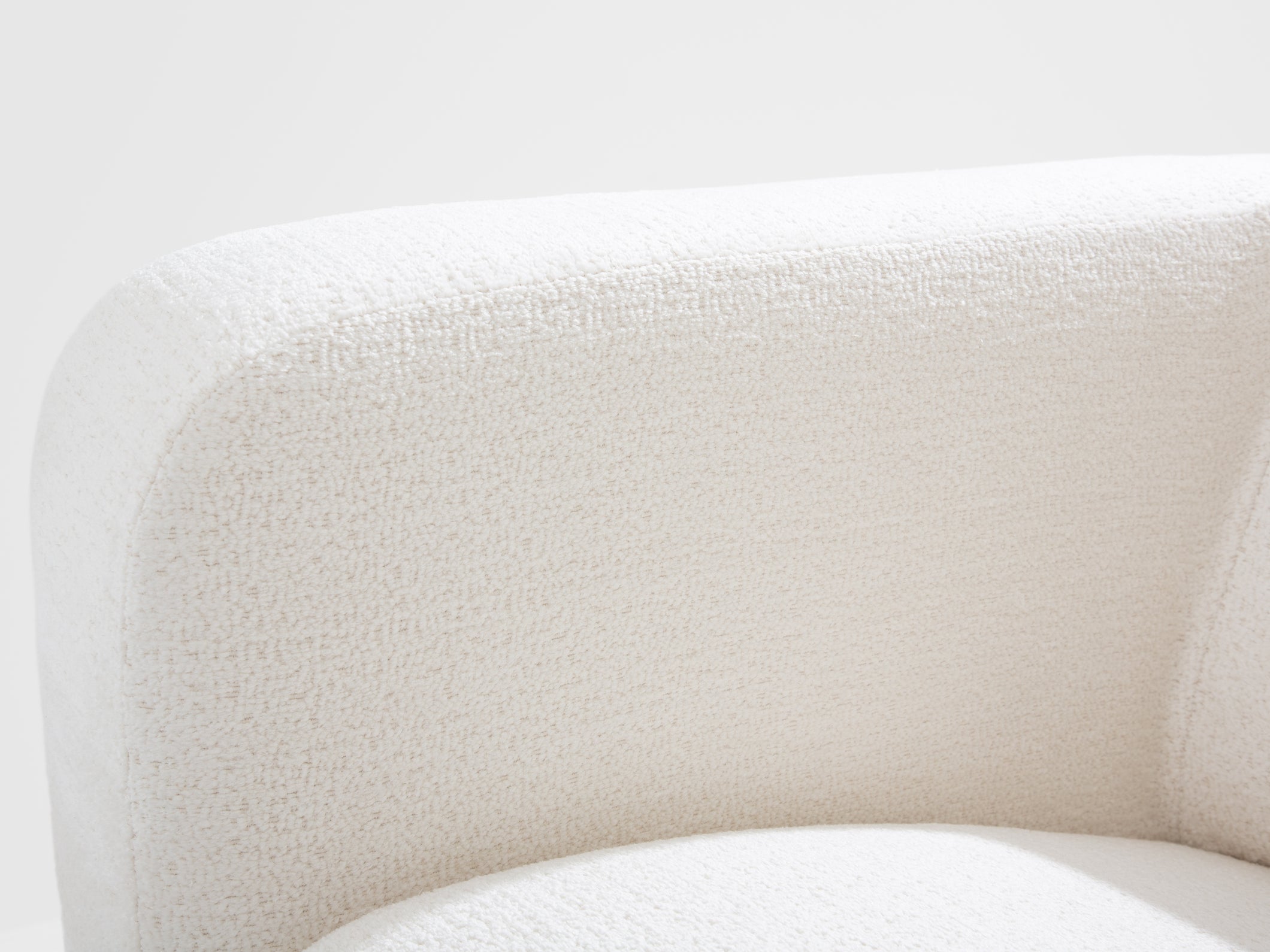 Italian brutalist sofa solid walnut and white chenille velvet 1960s