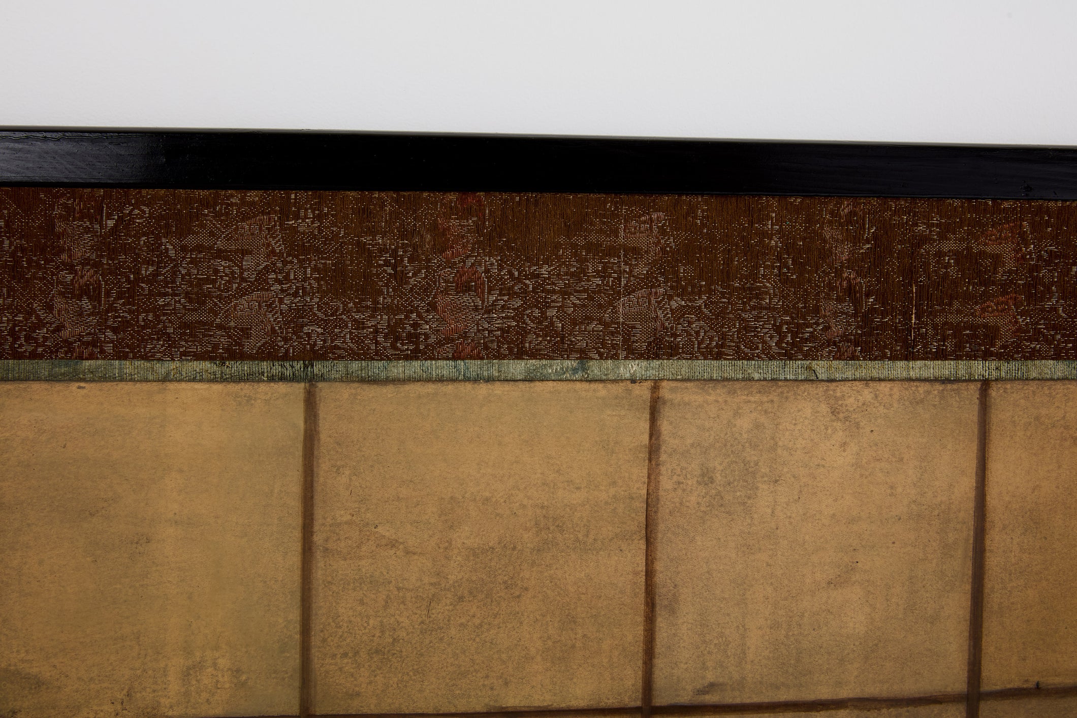 Paravent japonais Byobu à six panneaux sur papier période Edo 19ème