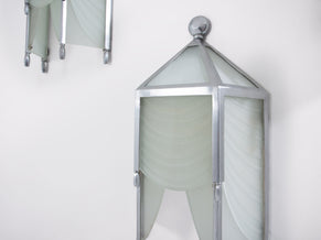 Jean Perzel set of four original cut glass wall lights from 1930s