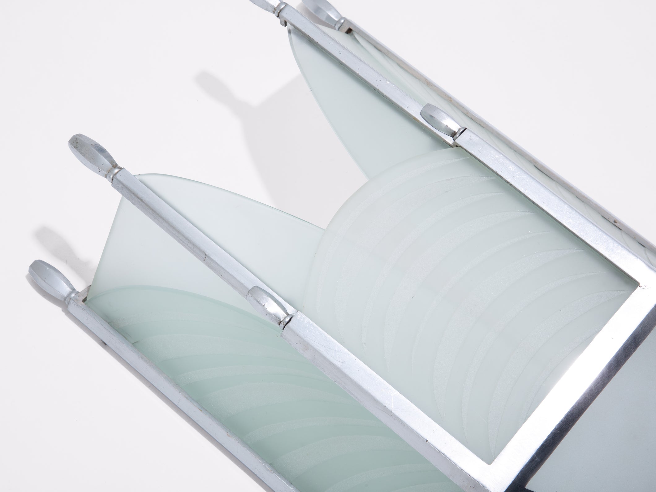 Jean Perzel set of four original cut glass wall lights from 1930s