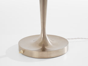 Jean Perzel table lamp nickel and patinated metal 1940s