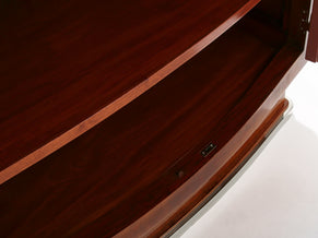 Jules Leleu cabinet acajou flammé et métal nickelé 1930 