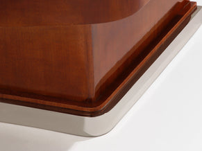 Jules Leleu cabinet acajou flammé et métal nickelé 1930 