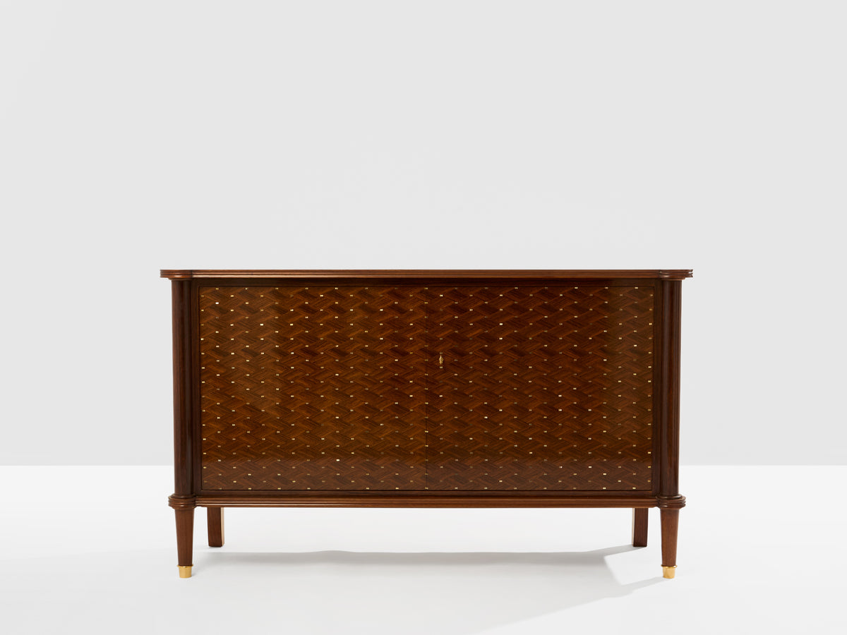 Jules Leleu two doors cabinet rosewood marquetry 1940