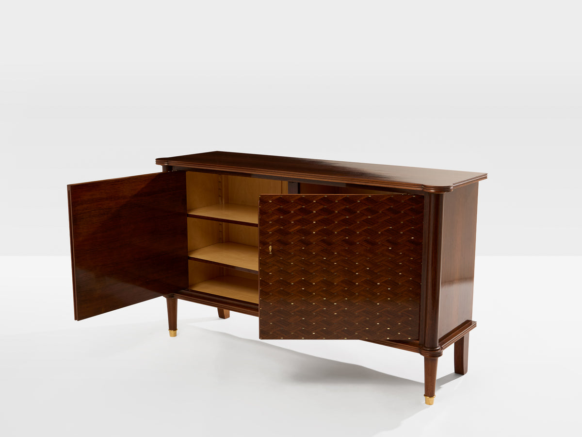 Jules Leleu two doors cabinet rosewood marquetry 1940