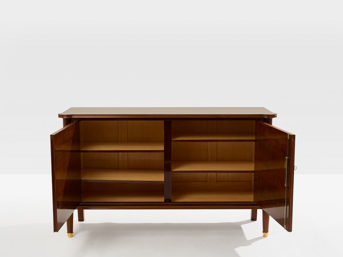Jules Leleu two doors cabinet rosewood marquetry 1940