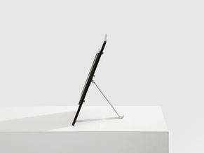 Miroir de table Art Déco métal nickelé verre par La Maison Desny 1930