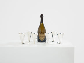 La Maison Desny Art Deco set of 6 silvered metal cocktail cups 1928