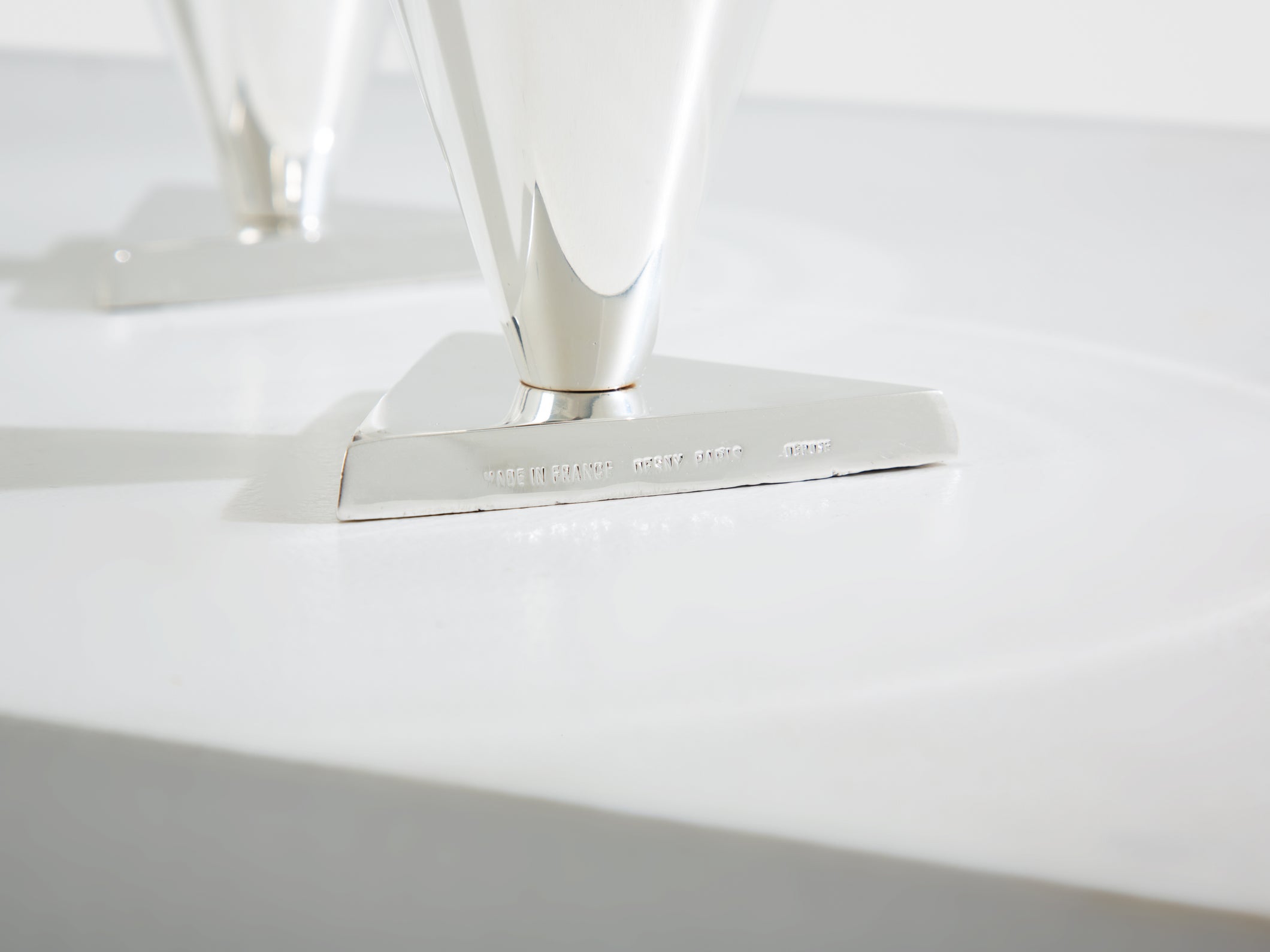 La Maison Desny Art Deco set of 6 silvered metal cocktail cups 1928