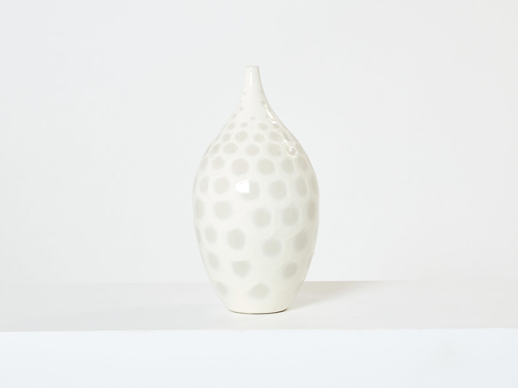 Large off white crackle glaze ceramic vase by Habitat 1980s