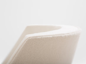 Louis Sognot pair of modernist armchairs walnut white alpaca 1927