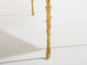 Table basse bambou laiton laque de Chine Maison Baguès 1950