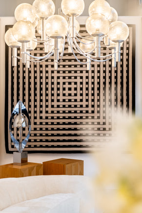 Lampe Ogive Jacques Charles pour Maison Charles métal nickelé 1965