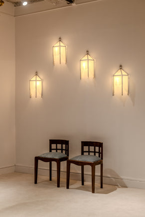 Jean Perzel set of four original cut glass wall lights from 1930s