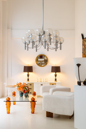 Large signed resin glass coffee table by Garouste & Bonetti 1990s