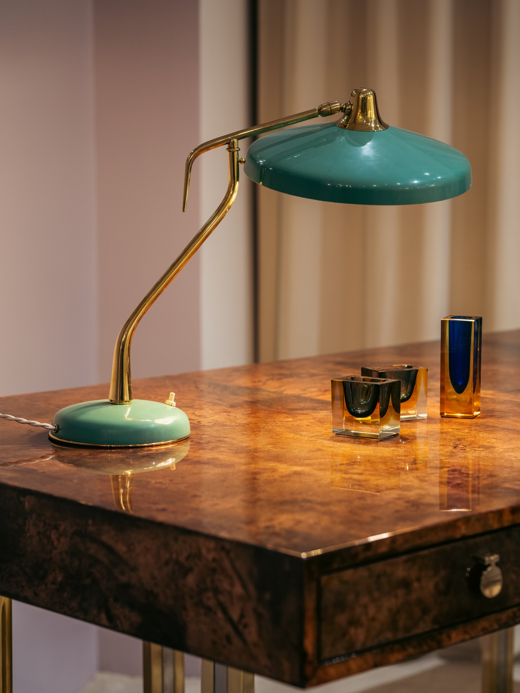 Flavio Poli pair of faceted small bowls Murano glass for Seguso 1960