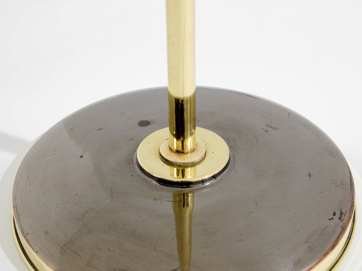 Maison Lunel lampadaire diabolo laiton canon de fusil vers 1950
