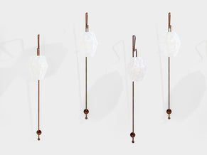 Mattia Bonetti pair of tall patinated metal wall lights sconces 2009