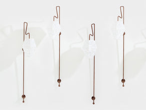 Mattia Bonetti pair of tall patinated metal wall lights sconces 2009