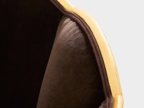 Maurice Dufrène giltwood brown velvet armchairs circa 1925