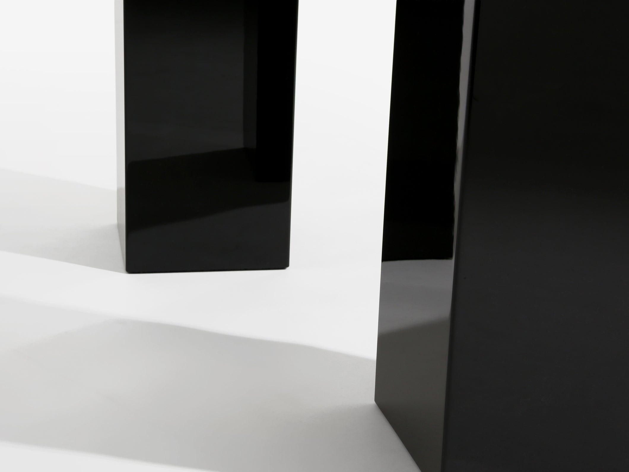 Michel Boyer pair of black lacquered and nickeled metal floor lamps 1979