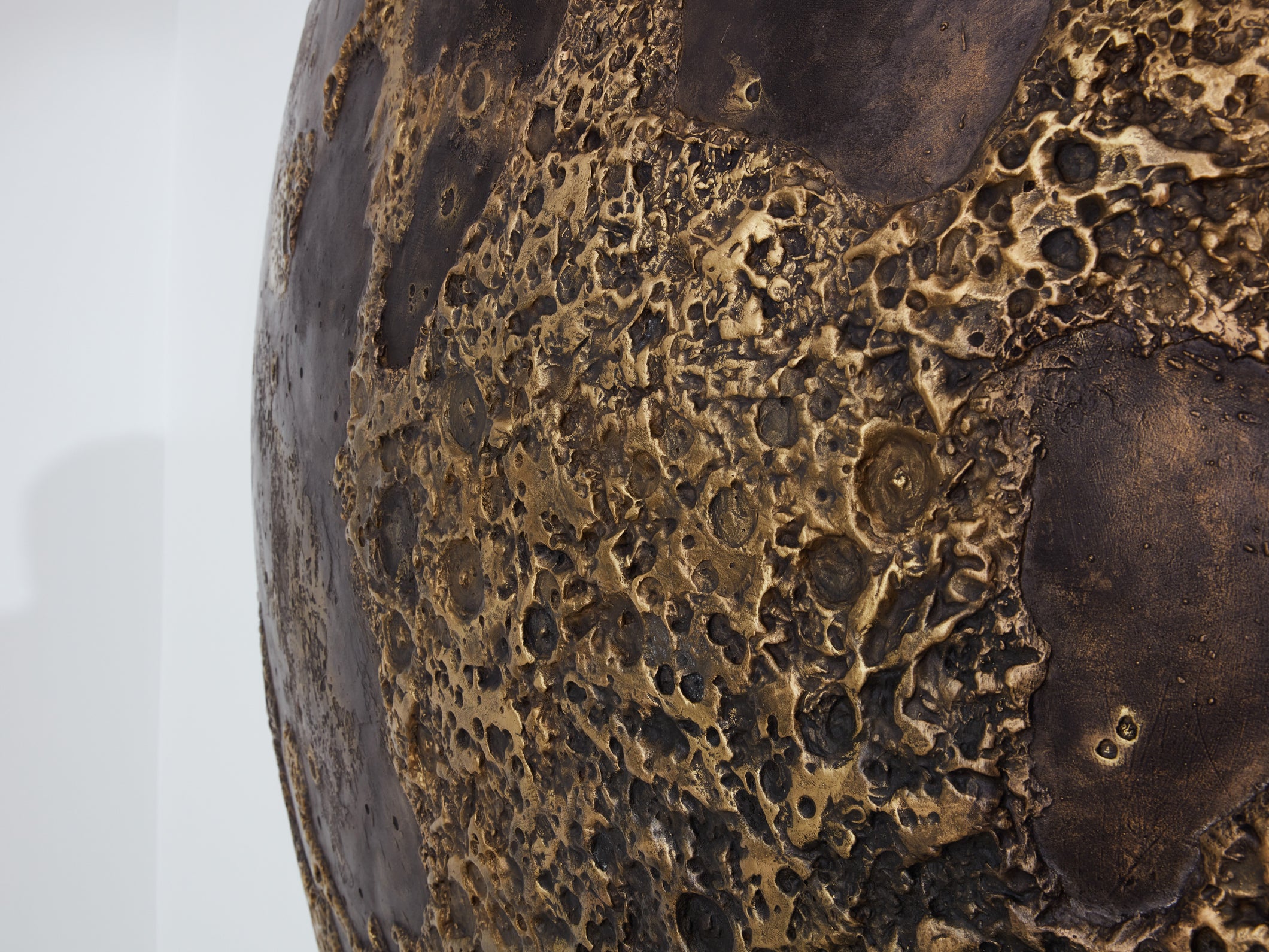 Michel Pichard bronze resin full moon wall mounted sculpture 2017
