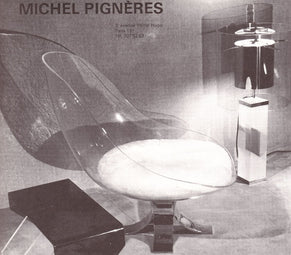 Michel Pigneres fauteuil oeuf altuglass acier et velours 1972