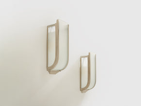 Pair of French Art Deco Modernist nickel steel opaline wall lights 1930