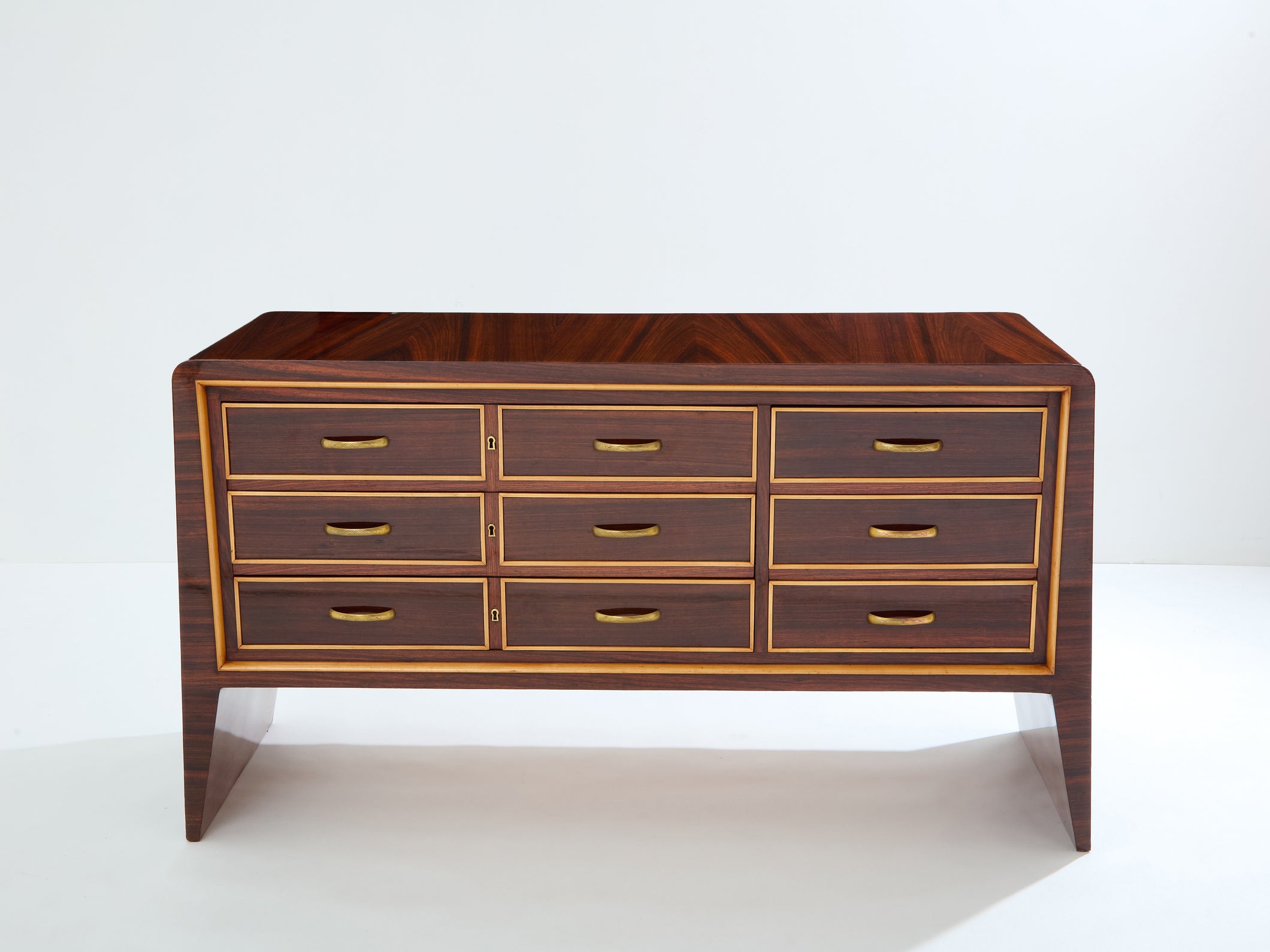 Bureau coiffeuse moderniste en Palissandre de Rio ,dessus cuir d'époque Bureau coiffeuse moderniste en Palissandre de Rio ,dessus cuir d'époque
