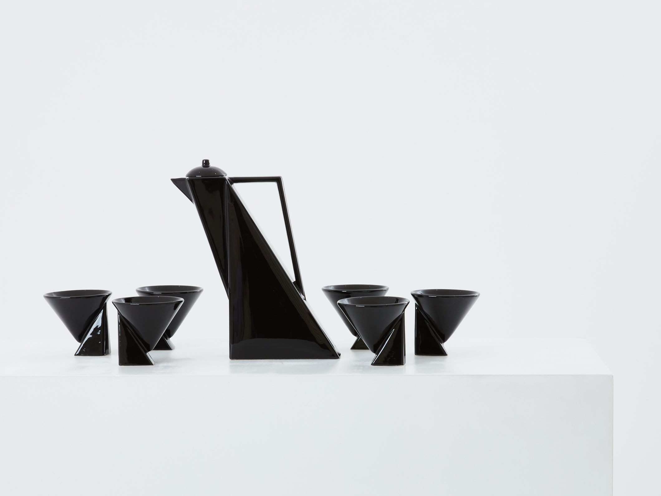 Pierre Casenove for Studio Salins glazed ceramic coffee set 1980s