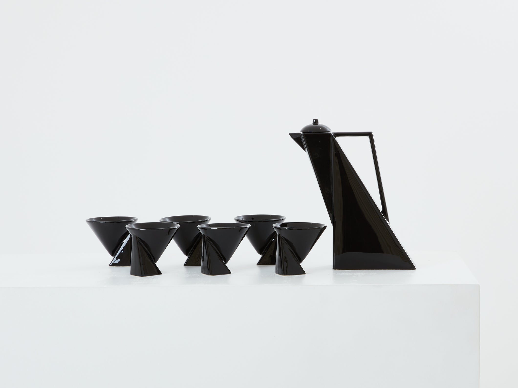 Pierre Casenove for Studio Salins glazed ceramic coffee set 1980s