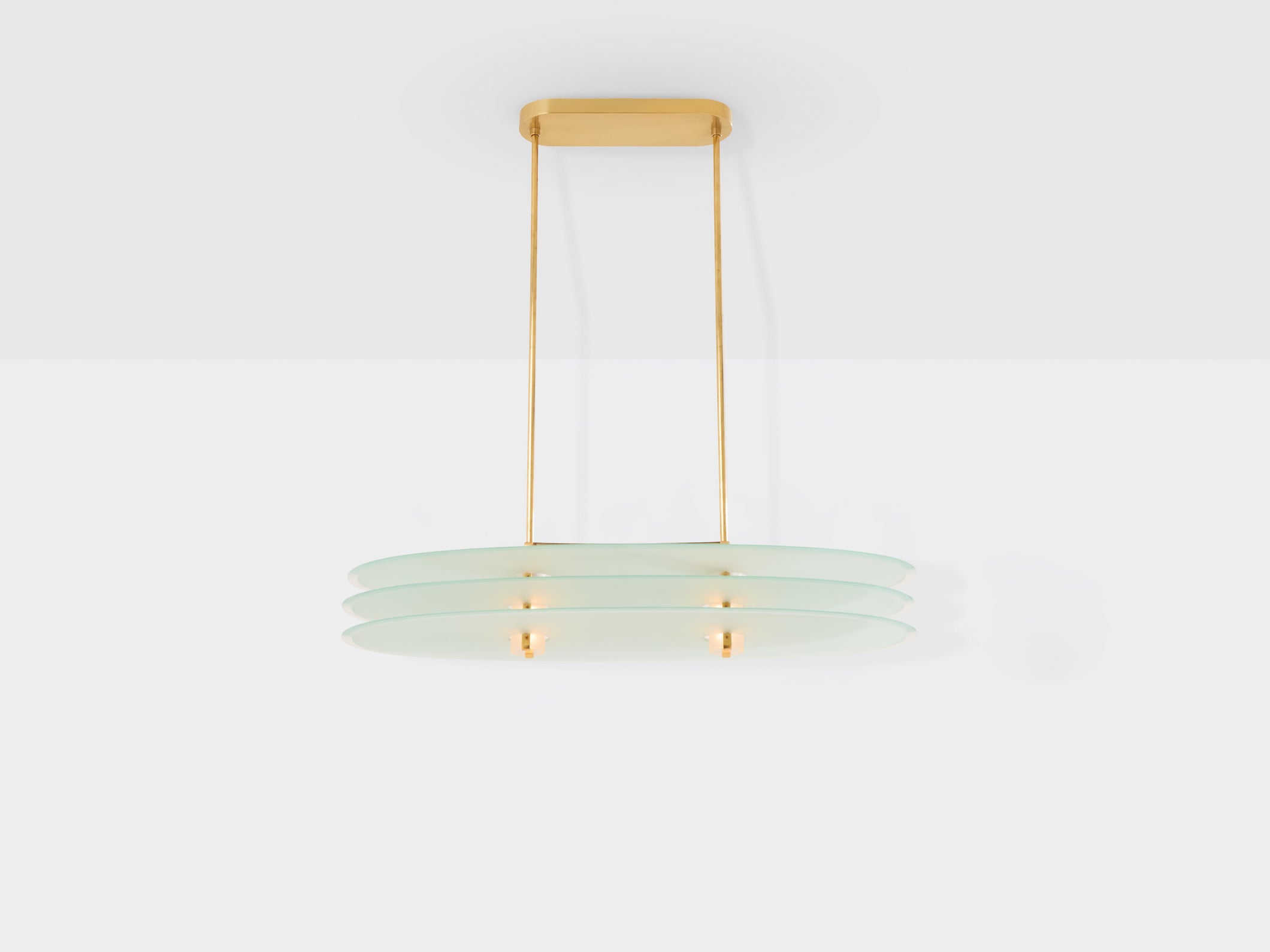 Roberto Volonterio and Cesare Benedetti chandelier brass glass 1980s