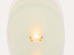 Roberto Volonterio and Cesare Benedetti chandelier brass glass 1980s