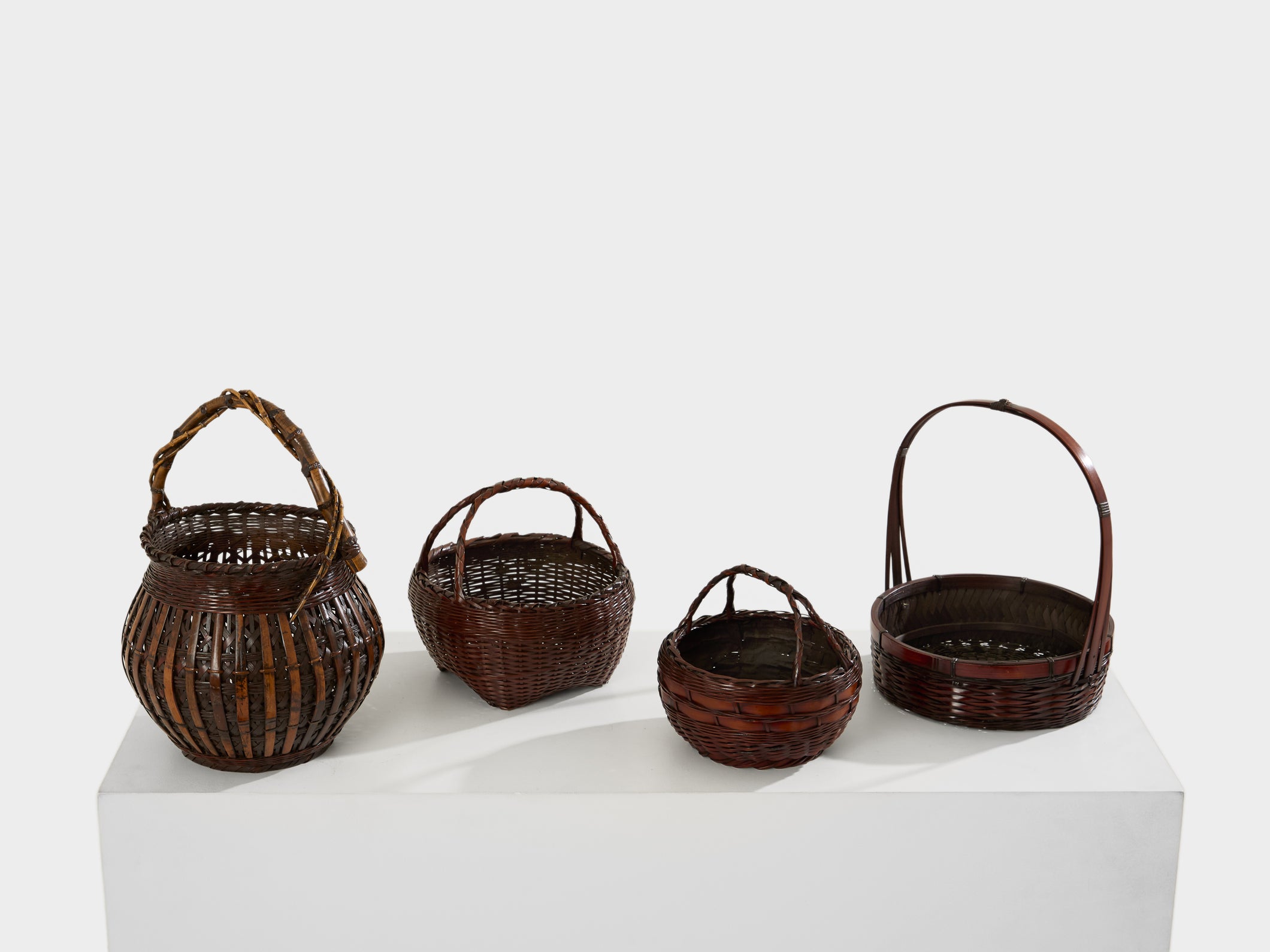  Ensemble de paniers Ikebana en bambou Maeda Chikubōsai periode Meiji