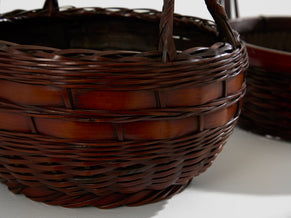  Ensemble de paniers Ikebana en bambou Maeda Chikubōsai periode Meiji