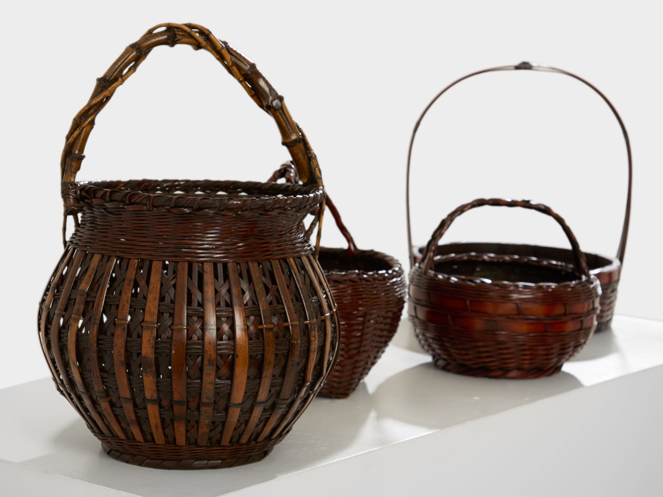  Ensemble de paniers Ikebana en bambou Maeda Chikubōsai periode Meiji