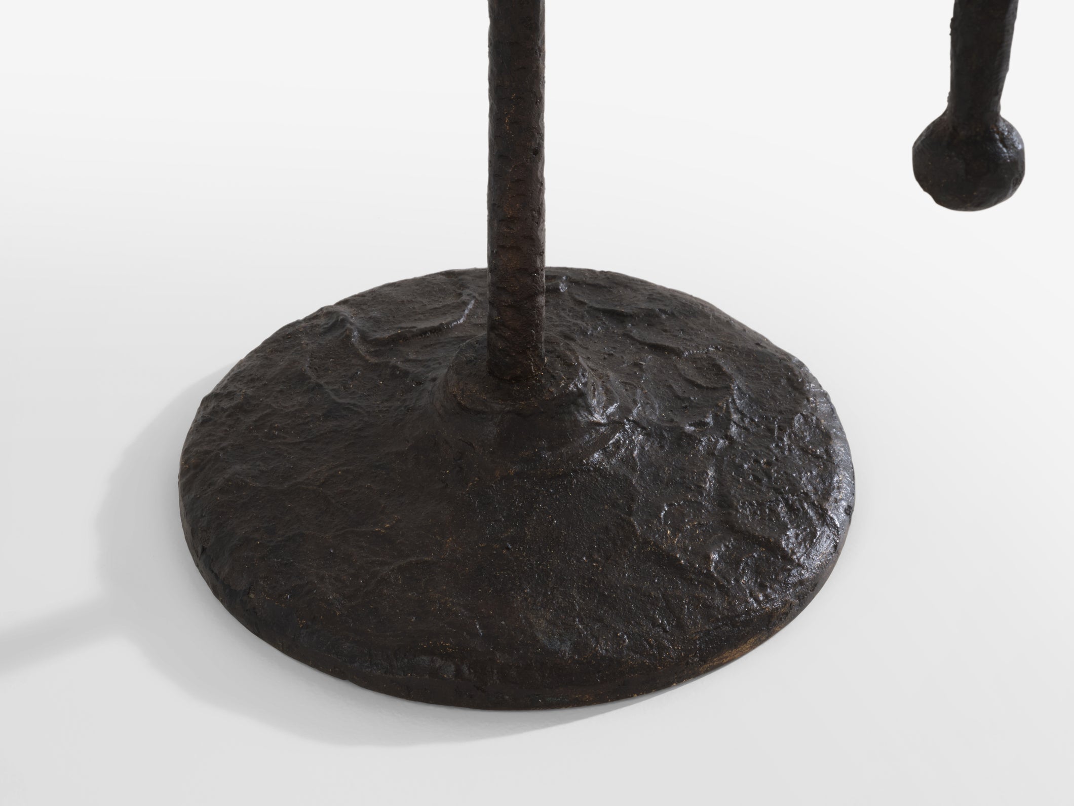 Tall French brutalist bronze candlestick 1940