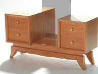 French Suzanne Guiguichon sycamore vanity dressing table 1950s