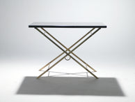 Lacquer and brass art deco side table 1960’s