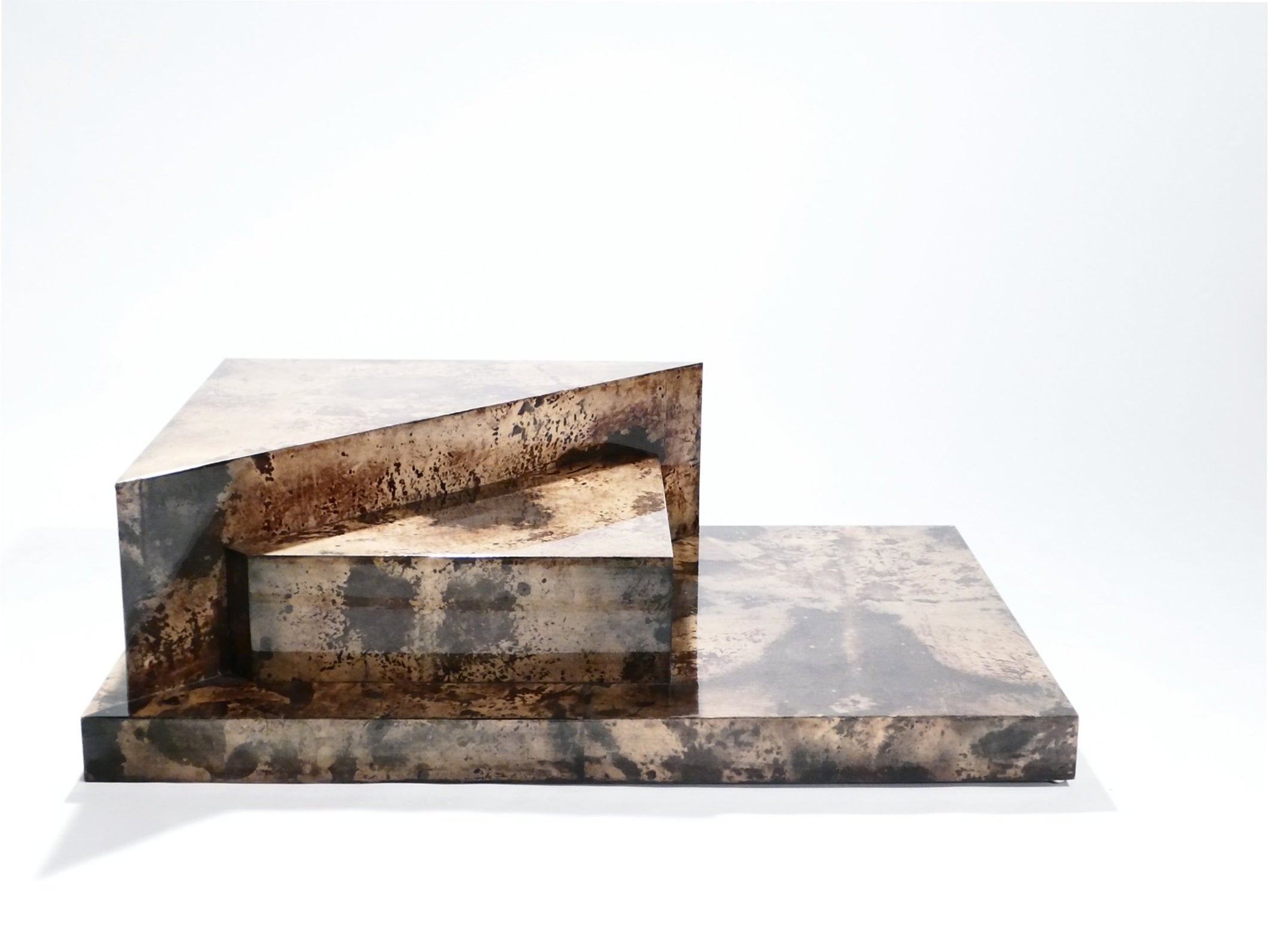 Rare goatskin parchment coffee table by Aldo Tura 1960's