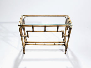 Bamboo and brass console table 1970’s