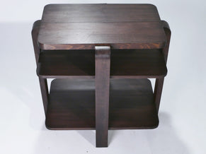 French art deco modernist mahogany side table 1940s