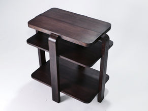 French art deco modernist mahogany side table 1940s