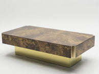 Rare golden lacquer and brass Maison Jansen coffee table 1970’s