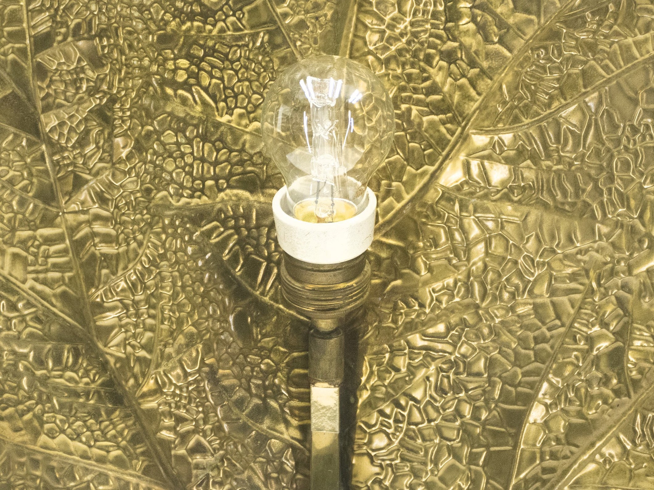 Rhubarb brass floor lamp Tommaso Barbi 1970s