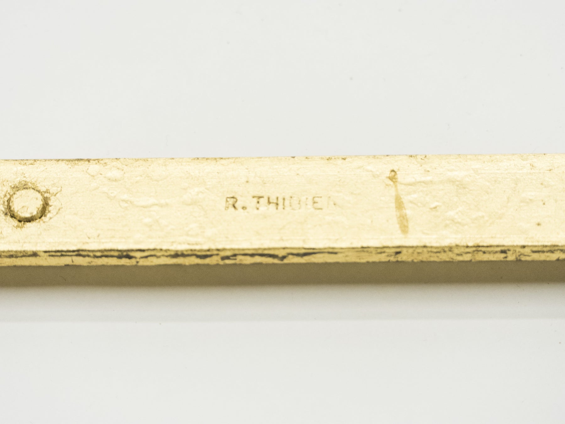 Tables gigognes fer forgé dorée de Robert Thibier années 60
