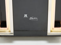 Alain Delon for Maison Jansen sideboard brass black lacquered 1972