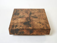 Large square goatskin parchment coffee table by Aldo Tura 1960s